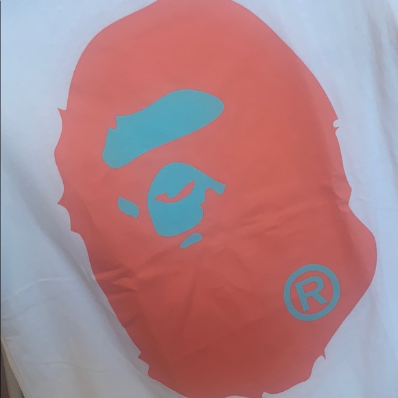 Bape Tops - A Bathing Ape BAPE White Logo T Shirt XS